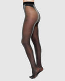 Tora Shimmery Tights in Black from Swedish Stockings