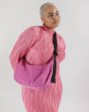 Medium Nylon Crescent Bag in Extra Pink from BAGGU
