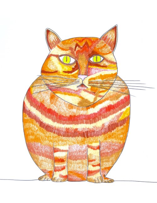 Malcolm Cat 8x10 Art Print from natchie