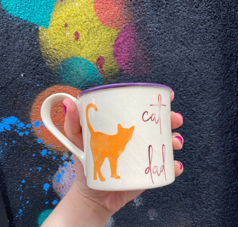 Cat Dad Coffee Mug from Auburn Clay Barn