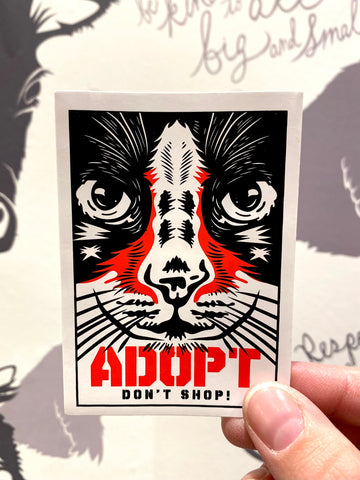 Adopt Don't Shop Sticker by Praxis