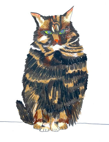 Margot Cat 8x10 Art Print from natchie