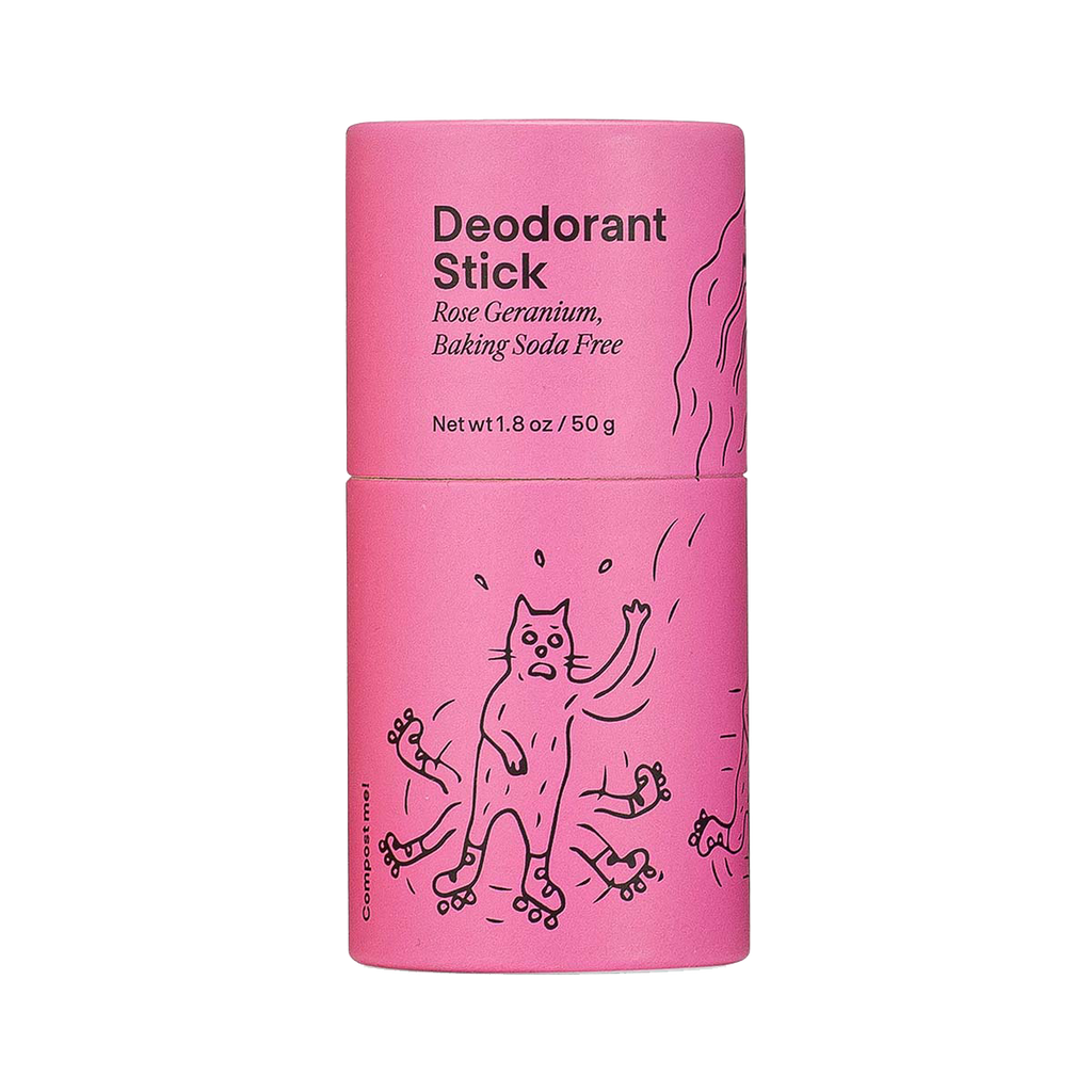 Baking Soda Free Deodorant Stick in Rose Geranium from Meow Meow Tweet