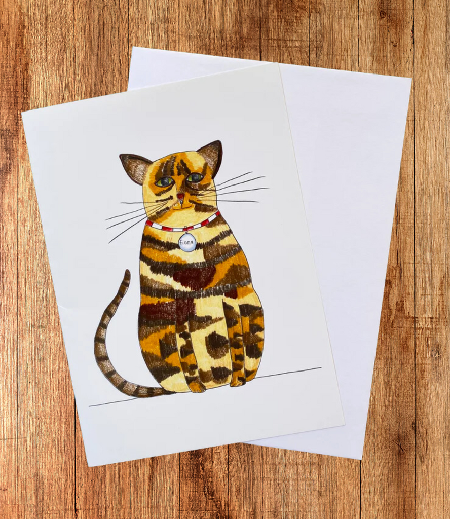Fiona Cat Greeting Card from natchie