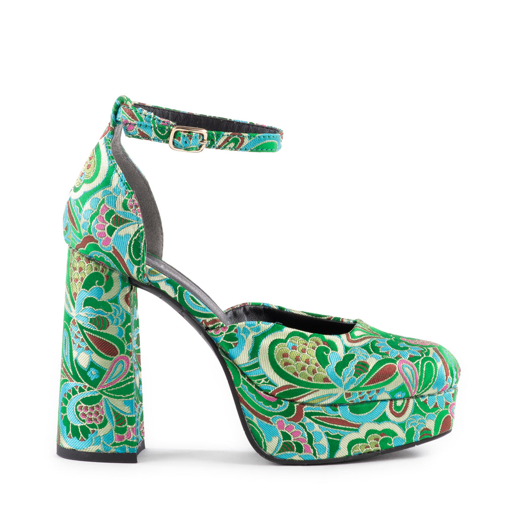 Used To Love You Platform in Green Brocade from BC Footwear