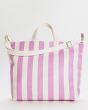 Horizontal Zip Duck Bag in Pink Stripe from BAGGU