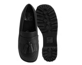 Fringe Loafer Platform in Black from TUK