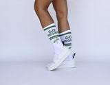 Go Vegan Socks in White/Green from Good Guys