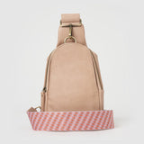 Liberty Sling Bag in Taupe/Pink from Urban Originals