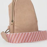Liberty Sling Bag in Taupe/Pink from Urban Originals