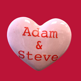 Adam & Steve Heart Magnet from Auburn Clay Barn