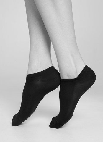 Sara Sneaker Socks in Black from Swedish Stockings
