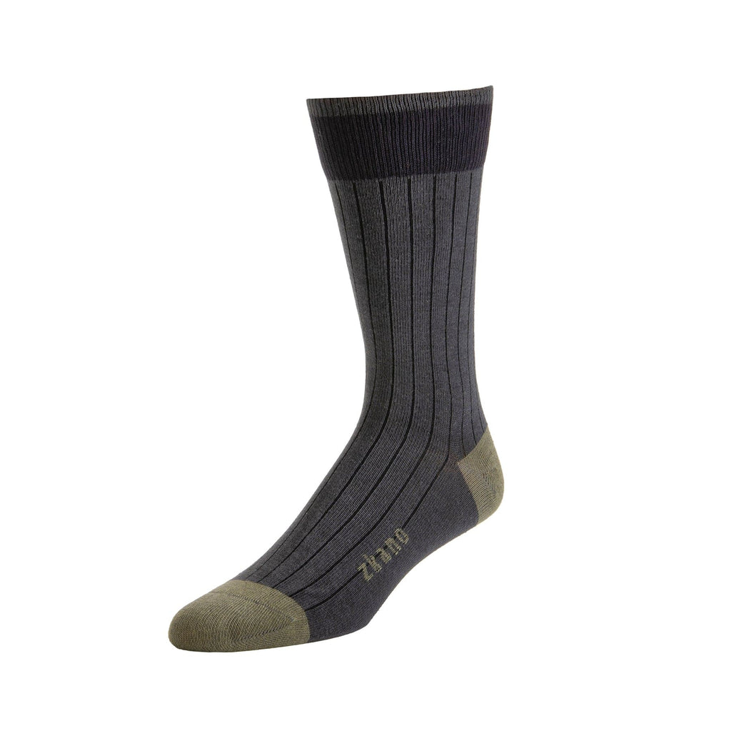 Forrest Crew Sock in Charcoal from Zkano